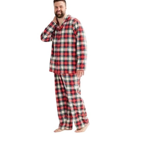 Jingle Bell Rock Notch Pajama Top & Pajama Bottoms Set 3XLT (3737) - Picture 1 of 6
